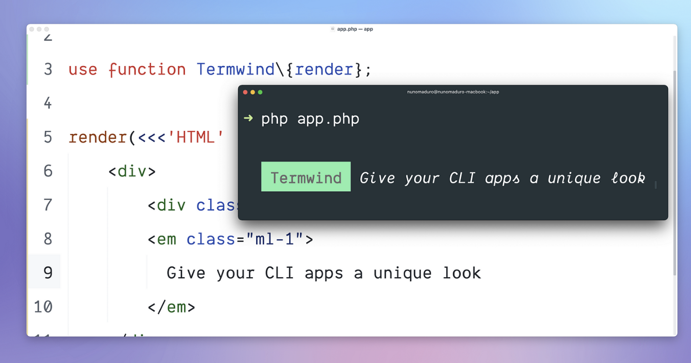 Style your CLI applications with Termwind